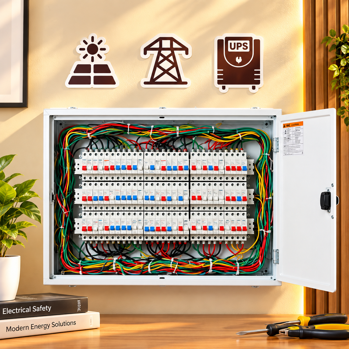 Premium SOLAR / WAPDA and UPS Switch Icons