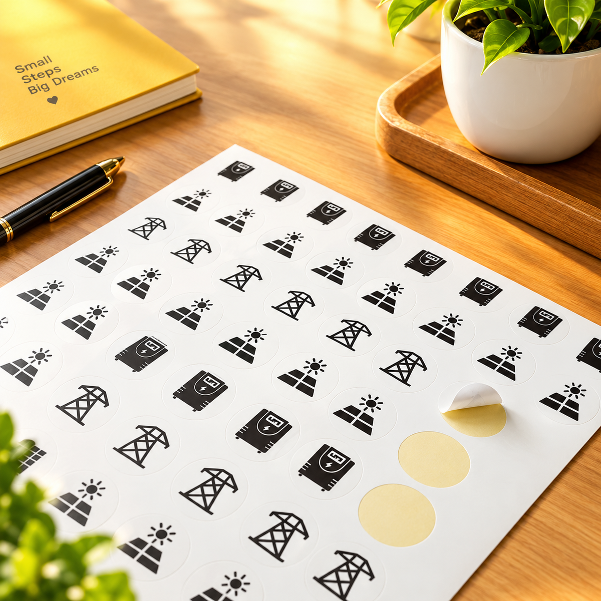 Premium SOLAR / WAPDA and UPS Switch Icons