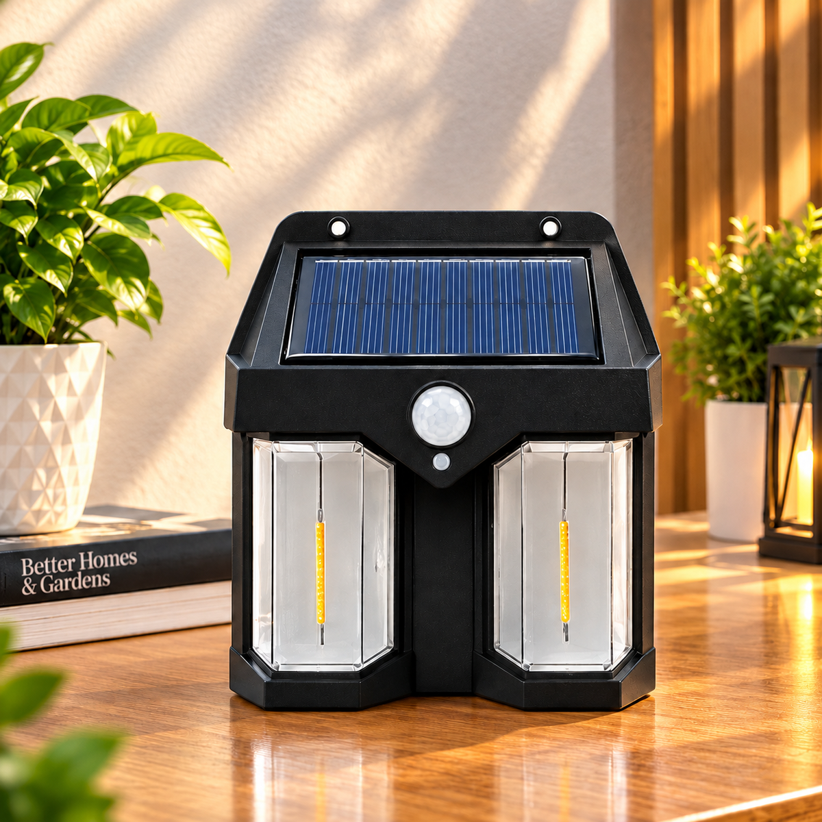 Double Bulb Solar Wall light For Outdoor