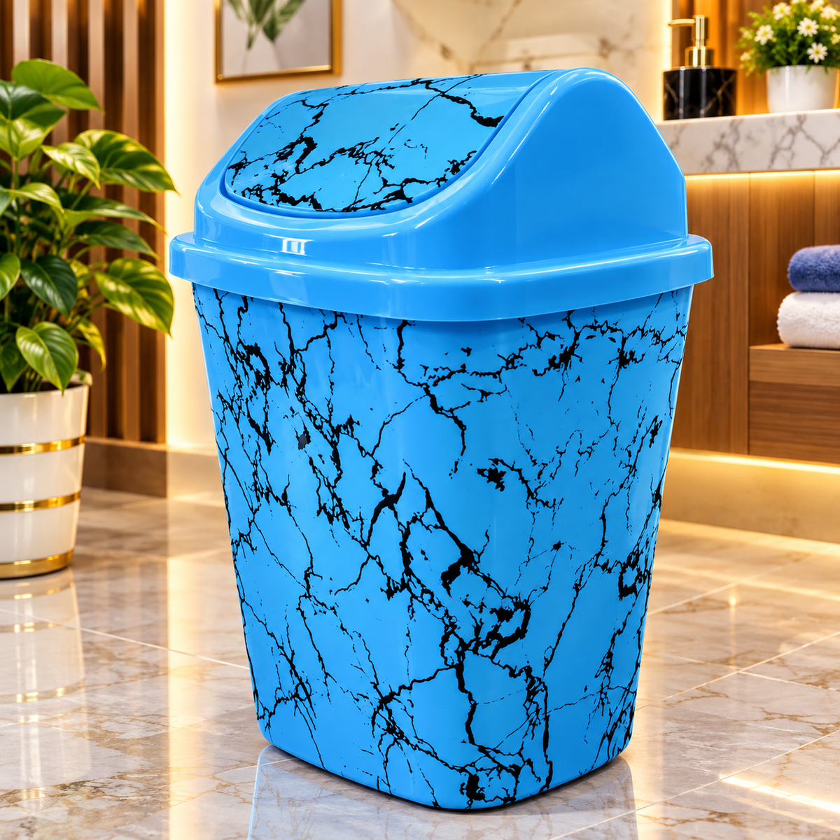 Marble Pattern Trash bin (Random Color)