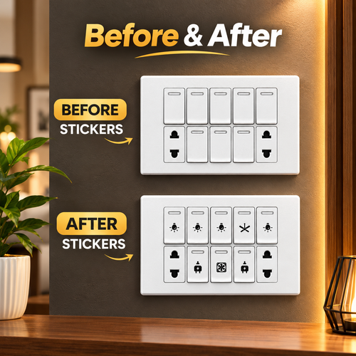 Home Switch Stickers Waterproof Utility Sticker Labels