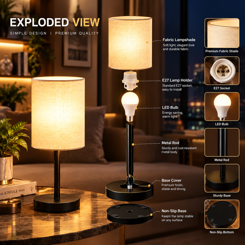Modern LED Bedside Table Lamp
