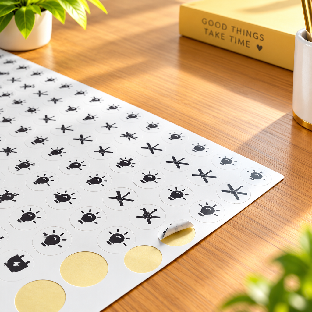 Premium Electric Switch Sticker Sheet Set – 198 Icons