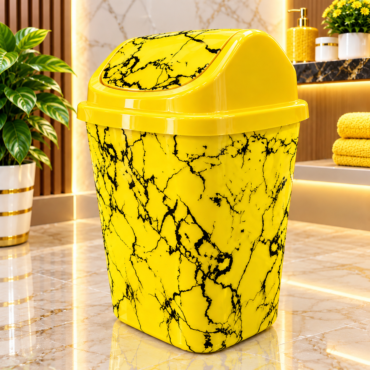 Marble Pattern Trash bin (Random Color)
