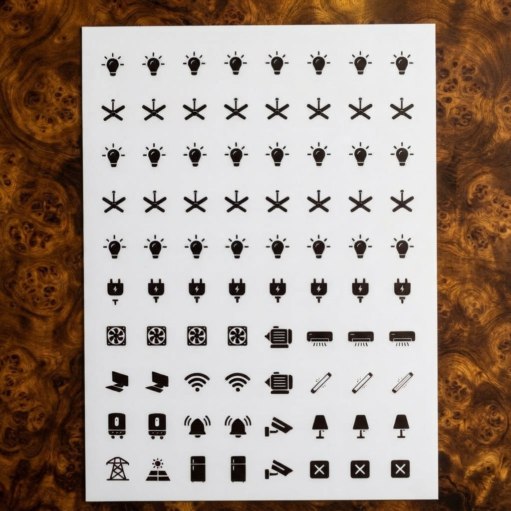 Home Switch Stickers Waterproof Utility Sticker Labels