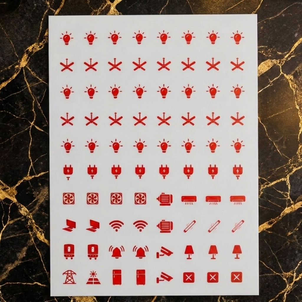 Home Switch Stickers Waterproof Utility Sticker Labels